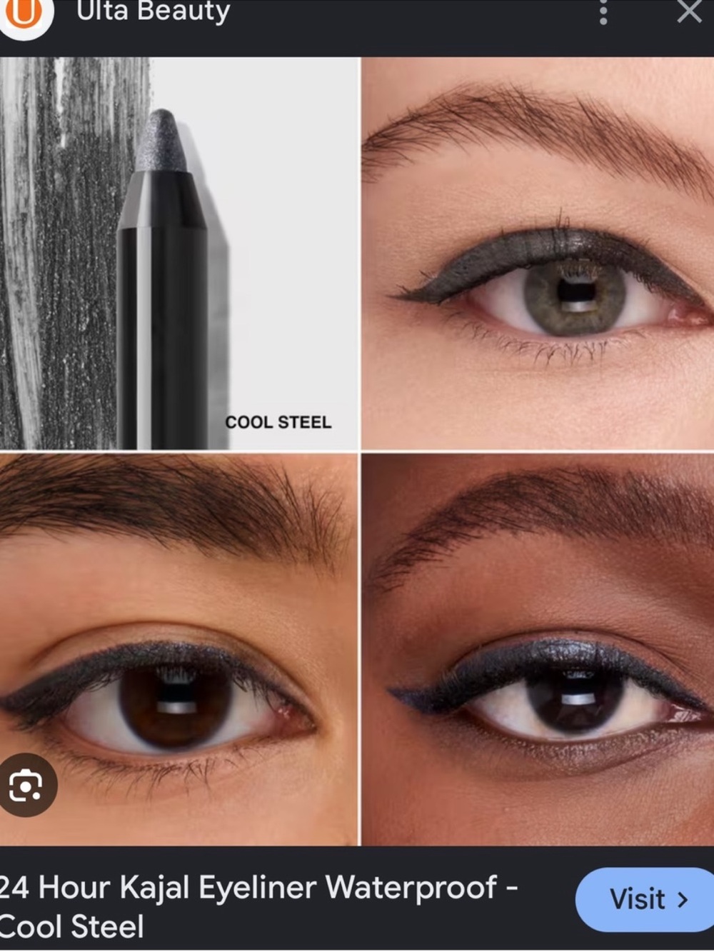 BOBBI BROWN cool steel satin 24 Hour Kajal Eyeliner Waterproof